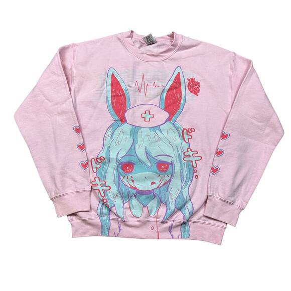 Rare 2016 OMOCAT Nurse Bunny Girl Sweater Women's Medium - Picture 1 of 11